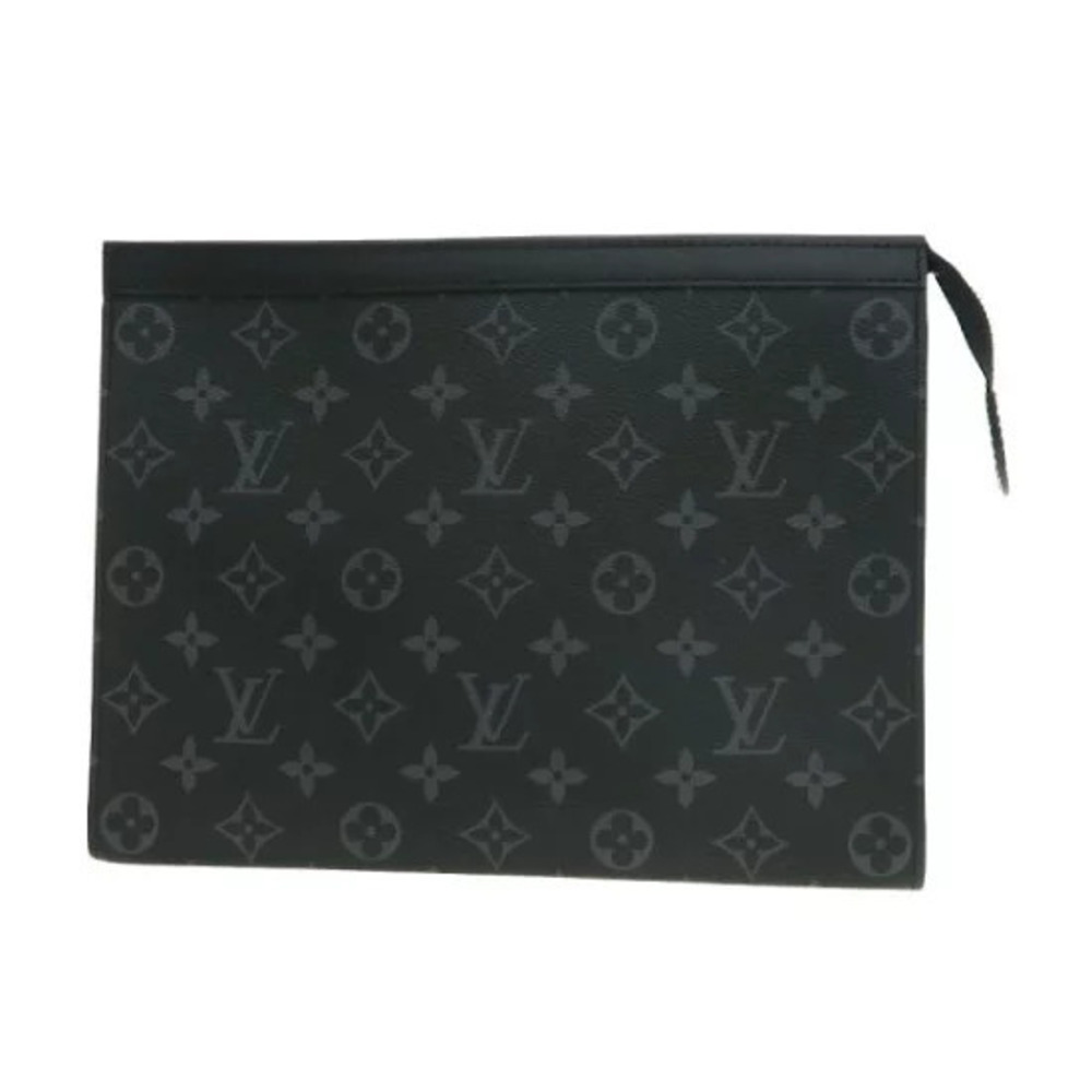 Louis Vuitton Pochette Voyage Pouch Leather Eclipse Black